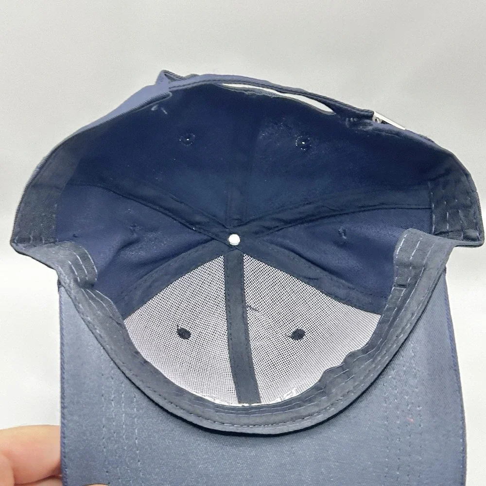 Boston Massachusetts Wordmark Dad Hat Cap Adjustable Strapback Blue Outdoors